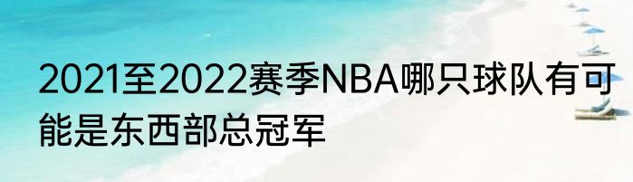 2021至2022赛季NBA哪只球队有可能是东西部总冠军