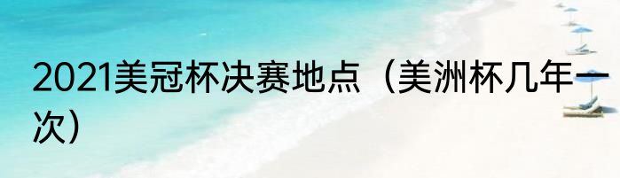 2021美冠杯决赛地点（美洲杯几年一次）