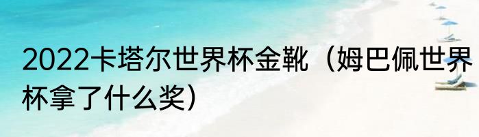 2022卡塔尔世界杯金靴（姆巴佩世界杯拿了什么奖）