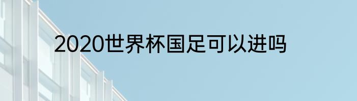 2020世界杯国足可以进吗