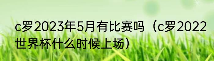 c罗2023年5月有比赛吗（c罗2022世界杯什么时候上场）