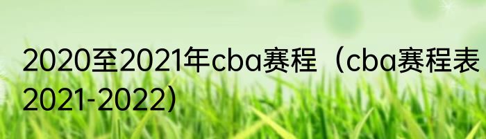 2020至2021年cba赛程（cba赛程表2021-2022）