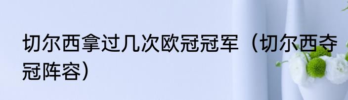 切尔西拿过几次欧冠冠军（切尔西夺冠阵容）