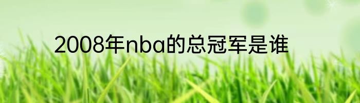 2008年nba的总冠军是谁
