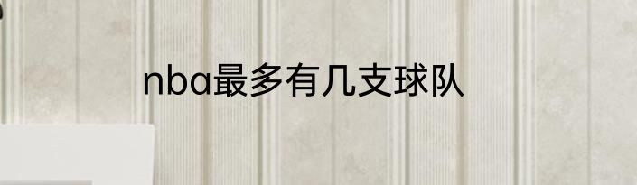 nba最多有几支球队