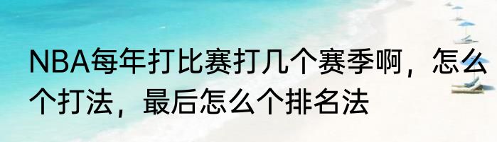 NBA每年打比赛打几个赛季啊，怎么个打法，最后怎么个排名法