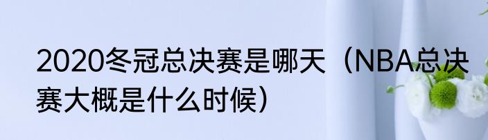 2020冬冠总决赛是哪天（NBA总决赛大概是什么时候）