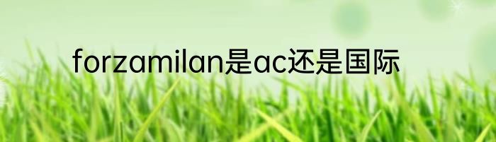 forzamilan是ac还是国际