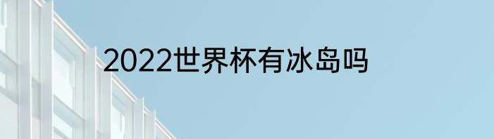 2022世界杯有冰岛吗