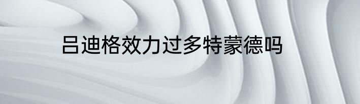 吕迪格效力过多特蒙德吗