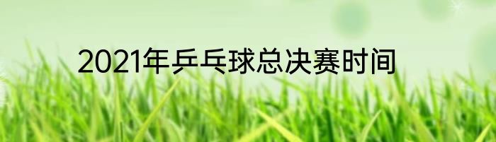 2021年乒乓球总决赛时间
