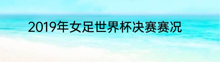 2019年女足世界杯决赛赛况