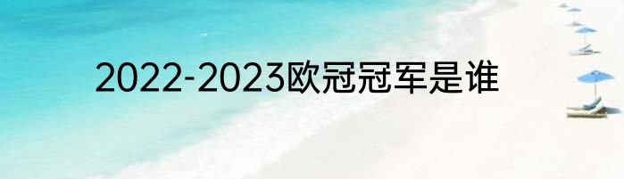 2022-2023欧冠冠军是谁