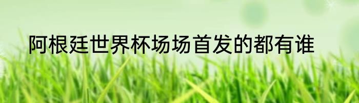 阿根廷世界杯场场首发的都有谁