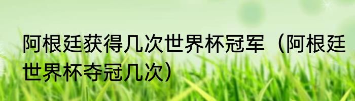 阿根廷获得几次世界杯冠军（阿根廷世界杯夺冠几次）