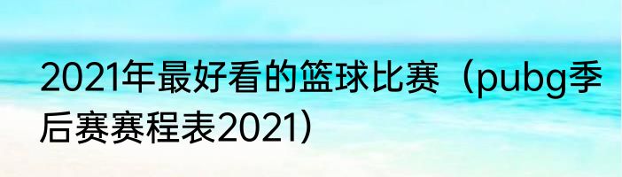 2021年最好看的篮球比赛（pubg季后赛赛程表2021）