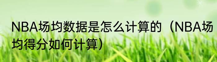 NBA场均数据是怎么计算的（NBA场均得分如何计算）