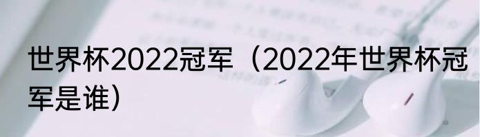 世界杯2022冠军（2022年世界杯冠军是谁）