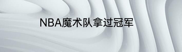 NBA魔术队拿过冠军