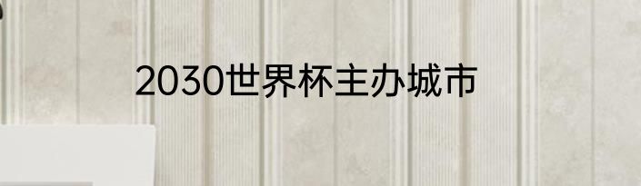 2030世界杯主办城市