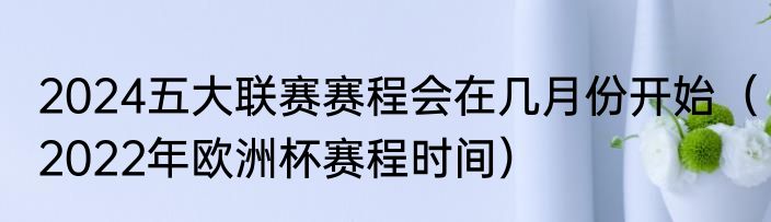 2024五大联赛赛程会在几月份开始（2022年欧洲杯赛程时间）
