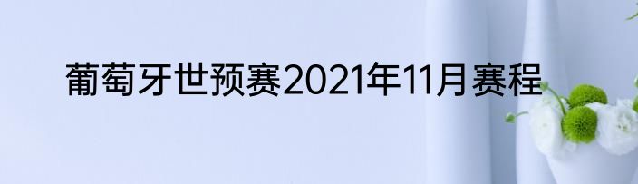 葡萄牙世预赛2021年11月赛程