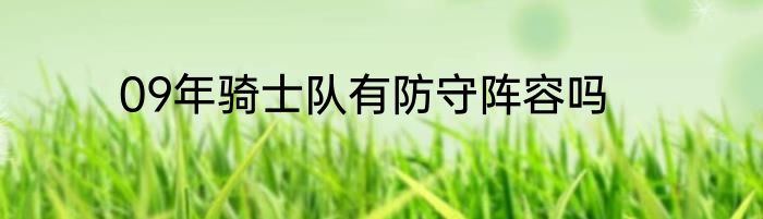09年骑士队有防守阵容吗