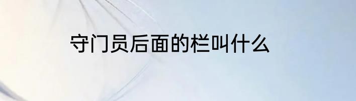 守门员后面的栏叫什么