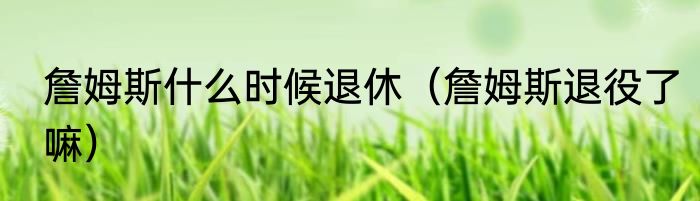 詹姆斯什么时候退休（詹姆斯退役了嘛）