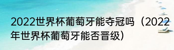 2022世界杯葡萄牙能夺冠吗（2022年世界杯葡萄牙能否晋级）