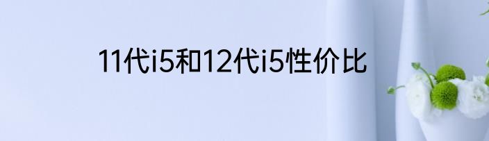 11代i5和12代i5性价比