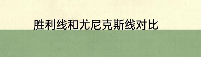 胜利线和尤尼克斯线对比