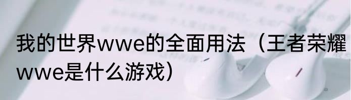 我的世界wwe的全面用法（王者荣耀wwe是什么游戏）