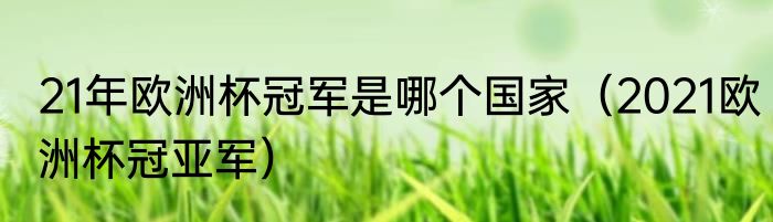 21年欧洲杯冠军是哪个国家（2021欧洲杯冠亚军）