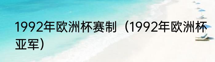 1992年欧洲杯赛制（1992年欧洲杯亚军）