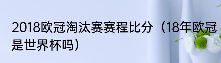 2018欧冠淘汰赛赛程比分（18年欧冠是世界杯吗）