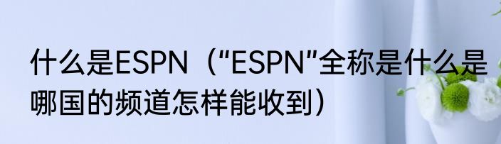 什么是ESPN（“ESPN”全称是什么是哪国的频道怎样能收到）