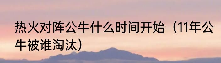 热火对阵公牛什么时间开始（11年公牛被谁淘汰）