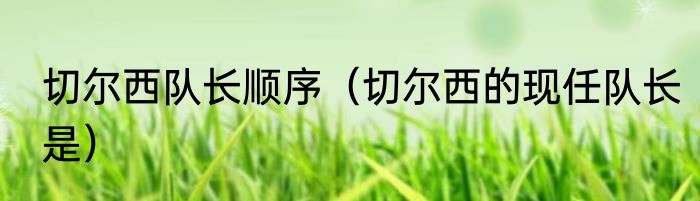 切尔西队长顺序（切尔西的现任队长是）