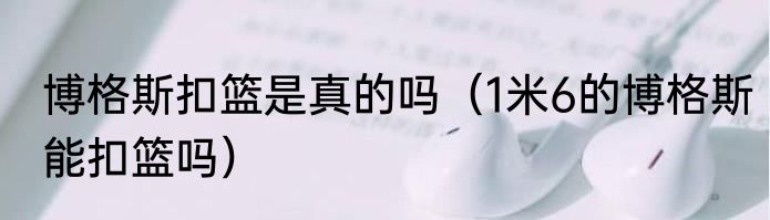 博格斯扣篮是真的吗（1米6的博格斯能扣篮吗）