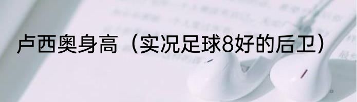 卢西奥身高（实况足球8好的后卫）