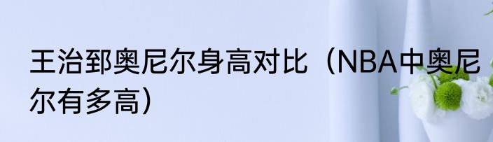 王治郅奥尼尔身高对比（NBA中奥尼尔有多高）