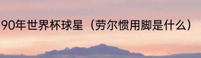 90年世界杯球星（劳尔惯用脚是什么）
