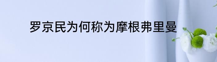 罗京民为何称为摩根弗里曼