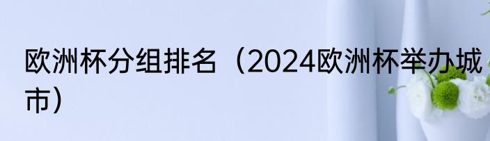 欧洲杯分组排名（2024欧洲杯举办城市）