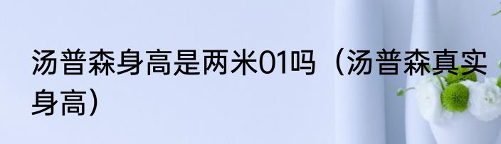 汤普森身高是两米01吗（汤普森真实身高）