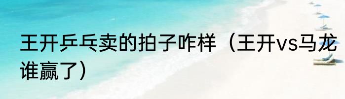 王开乒乓卖的拍子咋样（王开vs马龙谁赢了）