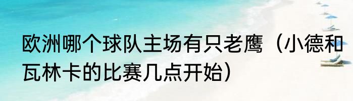 欧洲哪个球队主场有只老鹰（小德和瓦林卡的比赛几点开始）