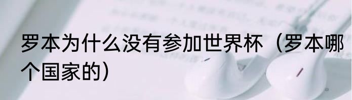 罗本为什么没有参加世界杯（罗本哪个国家的）