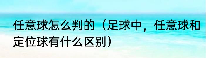 任意球怎么判的（足球中，任意球和定位球有什么区别）